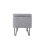 Paris Prix Banc & Coffre De Rangement "Bout Lit" 111cm Gris