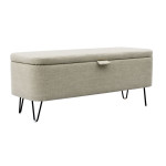 Paris Prix Banc & Coffre De Rangement "Bout Lit" 111cm Naturel