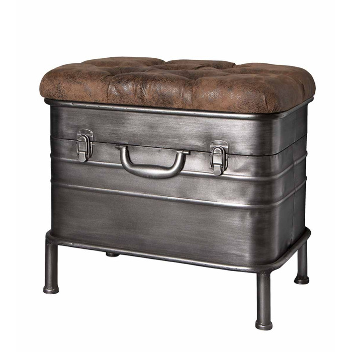 Paris Prix Banc & Coffre De Rangement "Cervin" 51cm Anthracite
