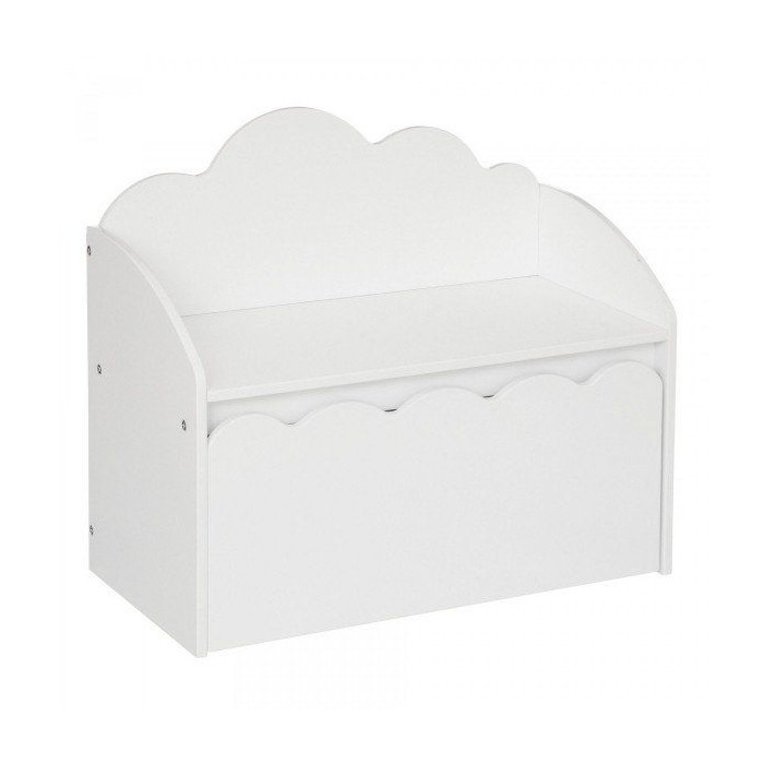 Paris Prix Banc & Coffre De Rangement "Douceur" 60cm Blanc