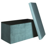 Paris Prix Banc & Coffre De Rangement "Giulia" 77cm Bleu