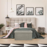 Paris Prix Banc & Coffre De Rangement "Giulia" 77cm Gris