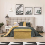 Paris Prix Banc & Coffre De Rangement "Giulia" 77cm Jaune