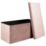 Paris Prix Banc & Coffre De Rangement "Giulia" 77cm Rose