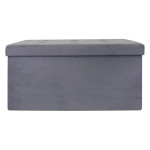 paris prix Banc & Coffre de Rangement "Suédine" 76cm Gris