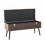 Paris Prix Banc & Coffre De Rangement "Valise" 106cm Taupe