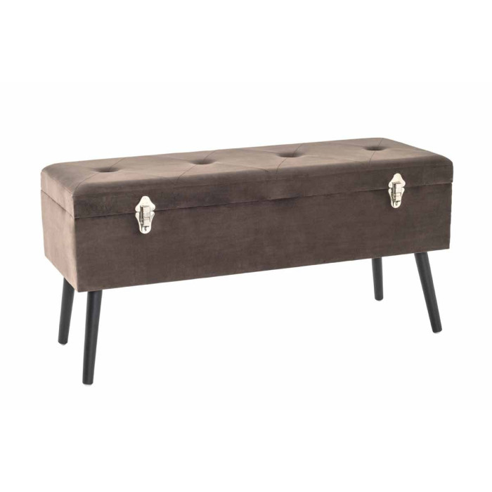 Paris Prix Banc & Coffre De Rangement "Valise" 106cm Taupe