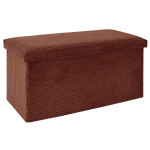 paris prix Banc Coffre Pliable Côtelé "Scott" 76cm Terracotta