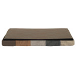 Paris Prix Banc Coffre Pliable Patchwork "Loic" 76cm Marron