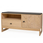 paris prix Banc d'Entrée Design en Bois "Slussen" 100cm Naturel