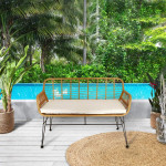 Paris Prix Banc D'Extérieur & Coussin "Surabaya" 116cm Beige