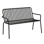 paris prix Banc de Jardin en Métal "Peking" 130cm Noir