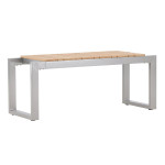 paris prix Banc de Jardin en Teck "Zenia" 100cm Gris & Naturel