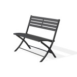 Paris Prix Banc De Jardin Pliant "Marius" 95cm Gris Anthracite