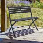 Paris Prix Banc De Jardin Pliant "Marius" 95cm Gris Anthracite