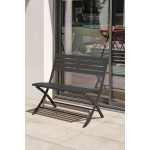 Paris Prix Banc De Jardin Pliant "Marius" 95cm Gris Anthracite