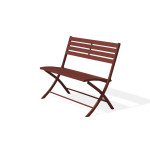 Paris Prix Banc De Jardin Pliant "Marius" 95cm Rouge Carmin