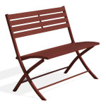 paris prix Banc de Jardin Pliant "Marius" 95cm Rouge Carmin