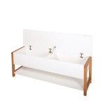Paris Prix Banc De Rangement Design "Northgate" 120cm Chêne & Blanc