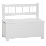 paris prix Banc de Rangement pour Enfant "Vlad" 74cm Blanc