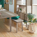 Paris Prix Banc Design En Bois "Banila" 150cm Naturel