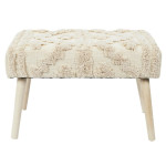 paris prix Banc Design en Bois "Mirage" 60cm Blanc & Beige
