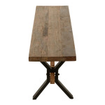 Paris Prix Banc En Bois Vieilli "Fannie" 180cm Marron