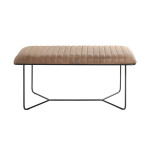 Paris Prix Banc En Cuir Design "Linor" 100cm Marron & Noir