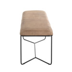 Paris Prix Banc En Cuir Design "Linor" 100cm Marron & Noir