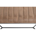 Paris Prix Banc En Cuir Design "Linor" 100cm Marron & Noir