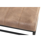 Paris Prix Banc En Cuir Design "Rida" 100cm Marron & Noir