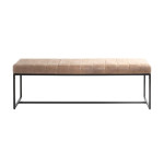 Paris Prix Banc En Cuir Design "Rida" 150cm Marron & Noir