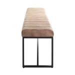 Paris Prix Banc En Cuir Design "Rida" 150cm Marron & Noir