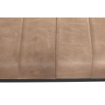 Paris Prix Banc En Cuir Design "Rida" 150cm Marron & Noir