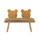 Paris Prix Banc Pour Enfant En Bois "Ours" 87cm Naturel