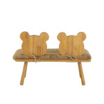Paris Prix Banc Pour Enfant En Bois "Ours" 87cm Naturel
