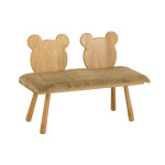paris prix Banc pour Enfant en Bois "Ours" 87cm Naturel
