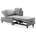 Paris Prix Banquette 2 Places Convertible "Théo" 107cm Gris