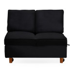 paris prix Banquette 2 Places Convertible Velours "Théo" 107cm Noir