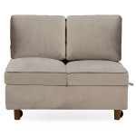 paris prix Banquette 2 Places Convertible Velours "Théo" 107cm Taupe