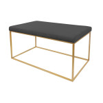 Paris Prix Banquette & 2 Poufs En Velours "Tinuj" 99cm Noir