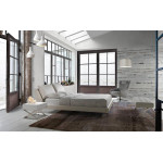 Paris Prix Banquette Boudoir Design "Nacho" 120cm Blanc