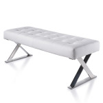 paris prix Banquette Boudoir Design "Nacho" 120cm Blanc