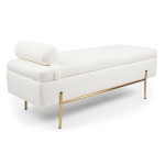 paris prix Banquette & Coffre Bouclette "Loyd" 140cm Blanc
