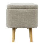Paris Prix Banquette & Coffre En Tissu "Olean" 111cm Beige