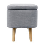 Paris Prix Banquette & Coffre En Tissu "Olean" 111cm Gris