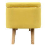 Paris Prix Banquette & Coffre En Tissu "Olean" 111cm Jaune