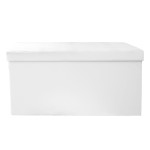 paris prix Banquette Coffre Pliable Design "Alana" 76cm Blanc
