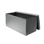 Paris Prix Banquette Coffre Pliable Design "Alana" 76cm Gris