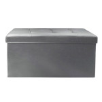 paris prix Banquette Coffre Pliable Design "Alana" 76cm Gris